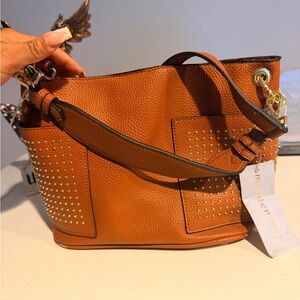 Tan Studded Women's Bag